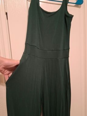 Aria Green Jumpsuit with Wide Legs